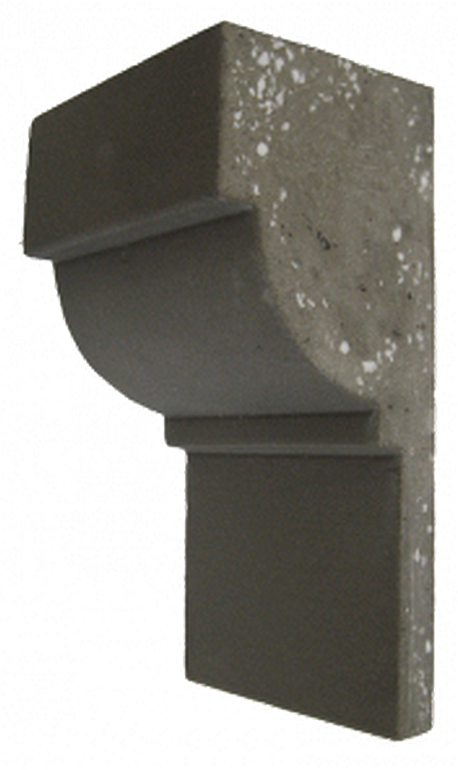 ShapeCrete® cast concrete cornice — raw profile before finishing